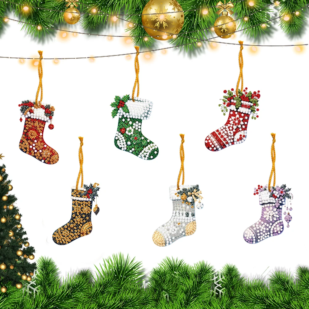 6pcs Xmas Theme 2D/Flat DIY Di - Xmas Resin Art ulasan dan harga