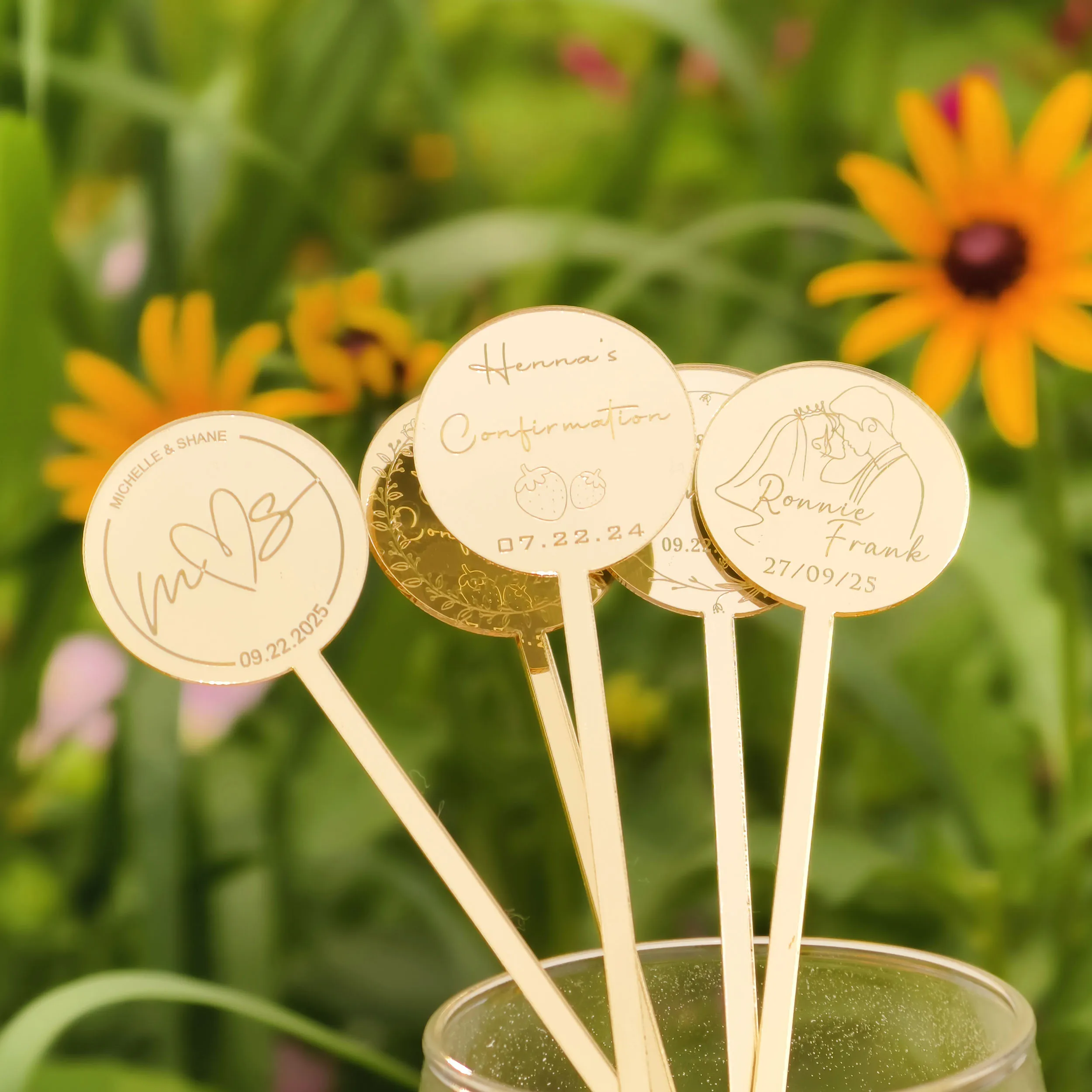 

10/30/50/100pcs Personalised Drink Stirrers Wedding Decorations Baby Shower Swizzle Decoration Custom Cocktail stirrers