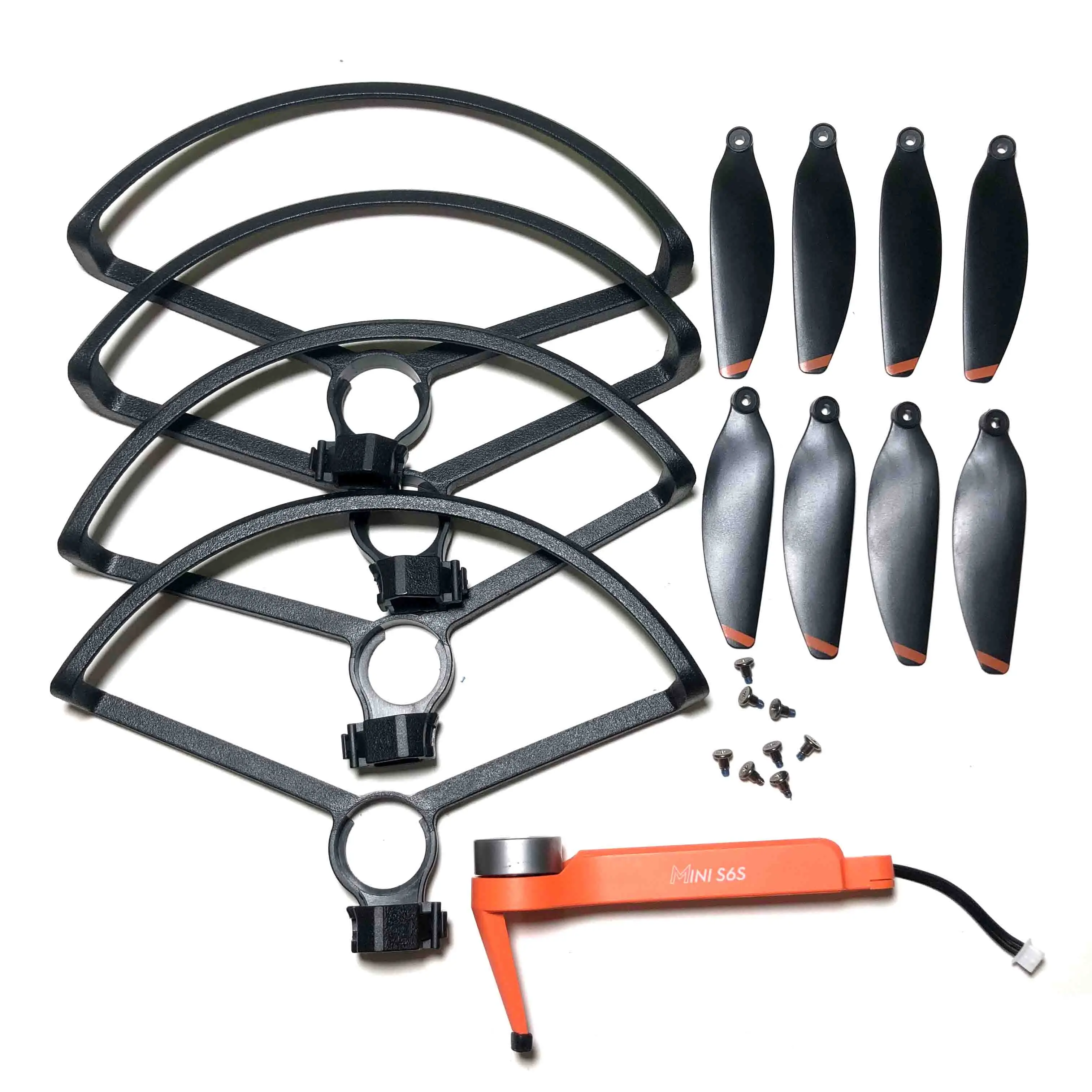 Brushless Mini Foldable Drone S6S RC Quadcopter Spare Parts Motor Arm Set CW CCW Propeller Blade Guard Accessory