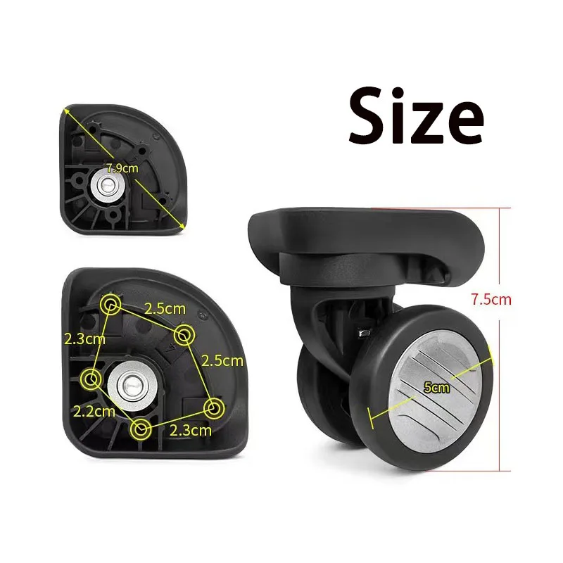 2/4 Pcs New DELSEY trolley case travel luggage universal wheel roller suitcase pull baggage box swivel casters W243