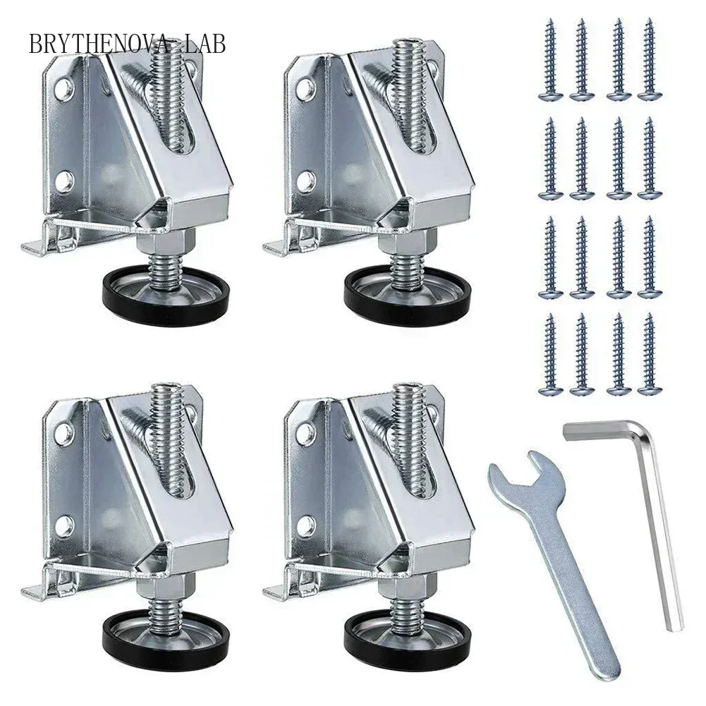 4Pcs Adjustable Furniture Leveler Heavy Duty Furniture Feet Support Table Sofa Chair Cabinet Height Adjuster Leveling Feet