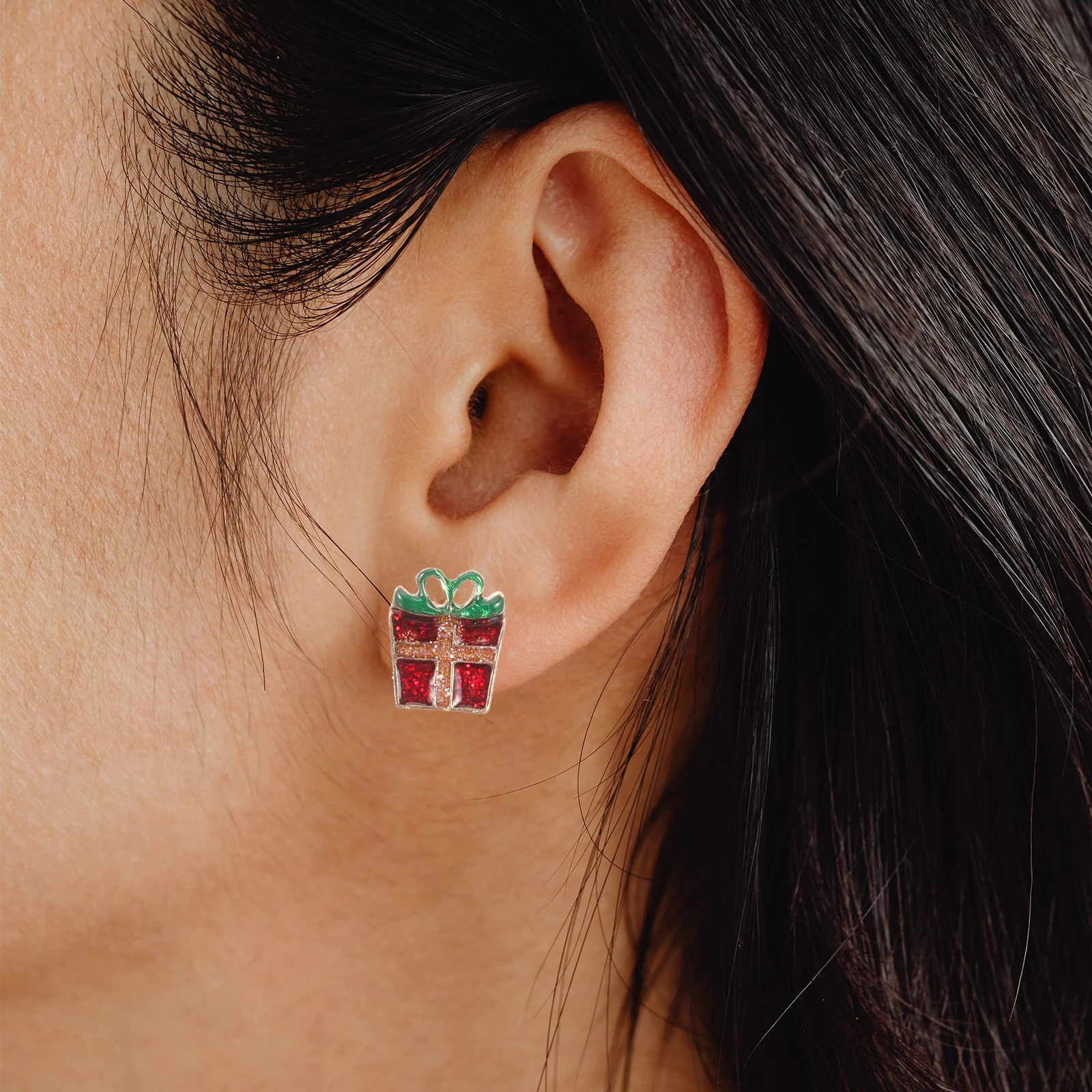 Set di orecchini natalizi per donne e ragazze, decorazioni festive per le orecchie pendenti in lega, accessori per festival regalo di gioielli alla moda