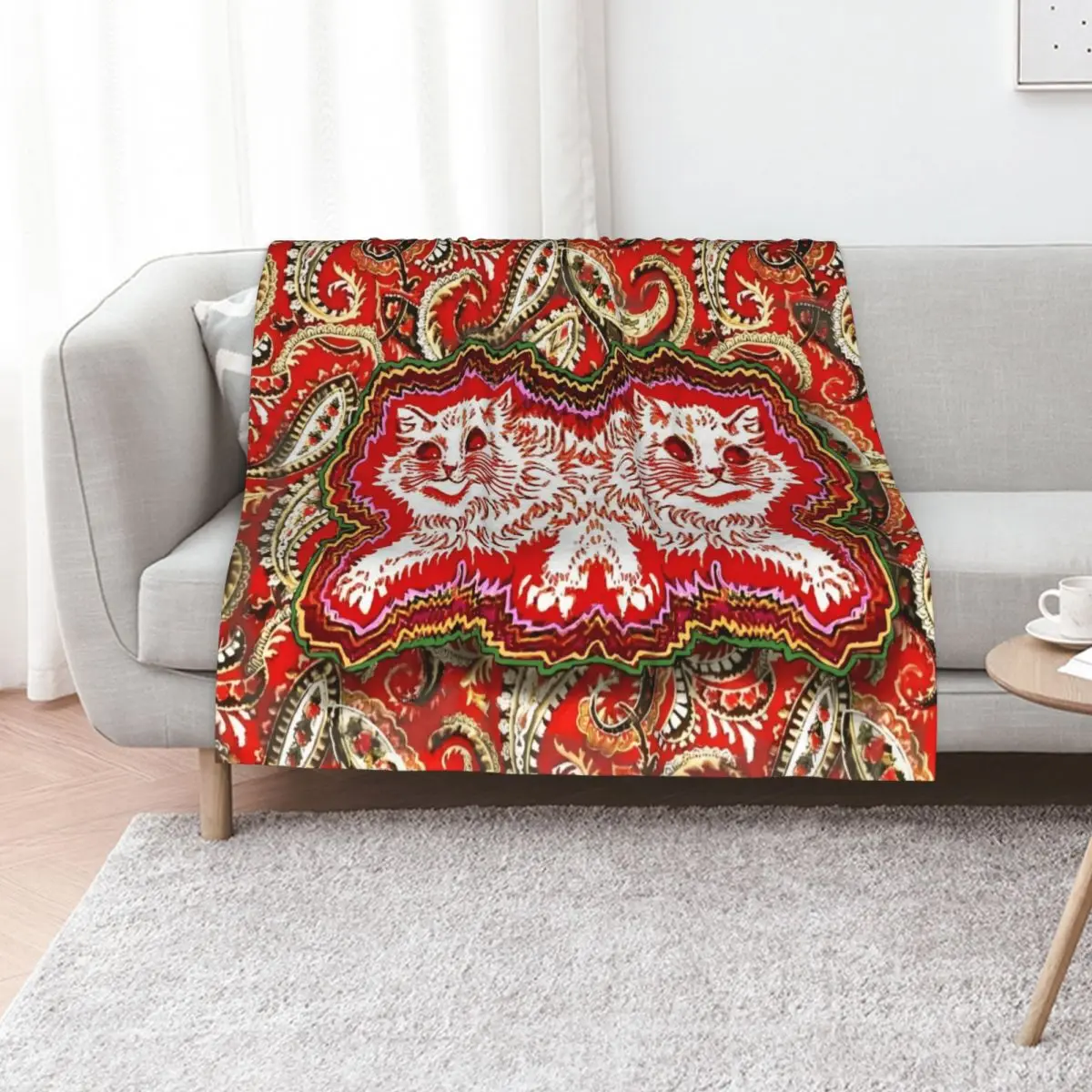 

Louis Wain Throw Blanket Soft Plush Blanket as Housewarming Gift