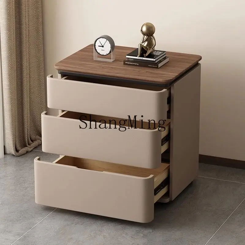 

FG Home Bedroom Bedside Table Modern Simple Locker Minimalist New Solid Wood Bedside Table
