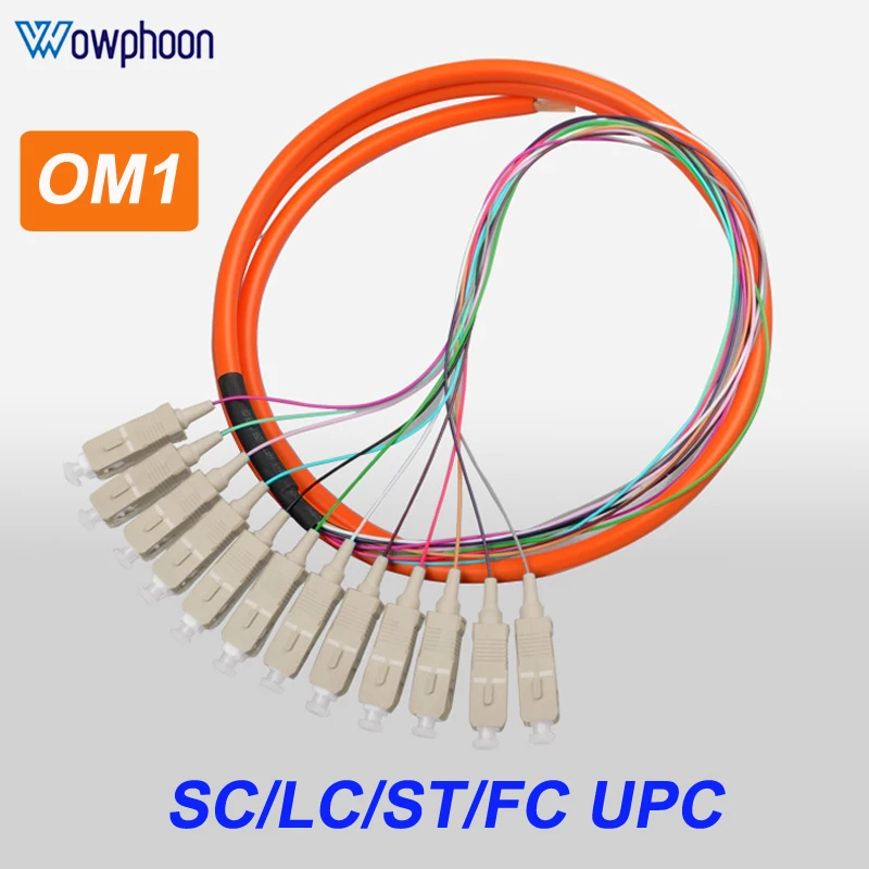 

12 ядер 1 метр OM2 волоконный патч-корд SC/LC/FC/ST UPC волоконно-оптический отрезок мм многомодовый пакет оптический отрезок под заказ