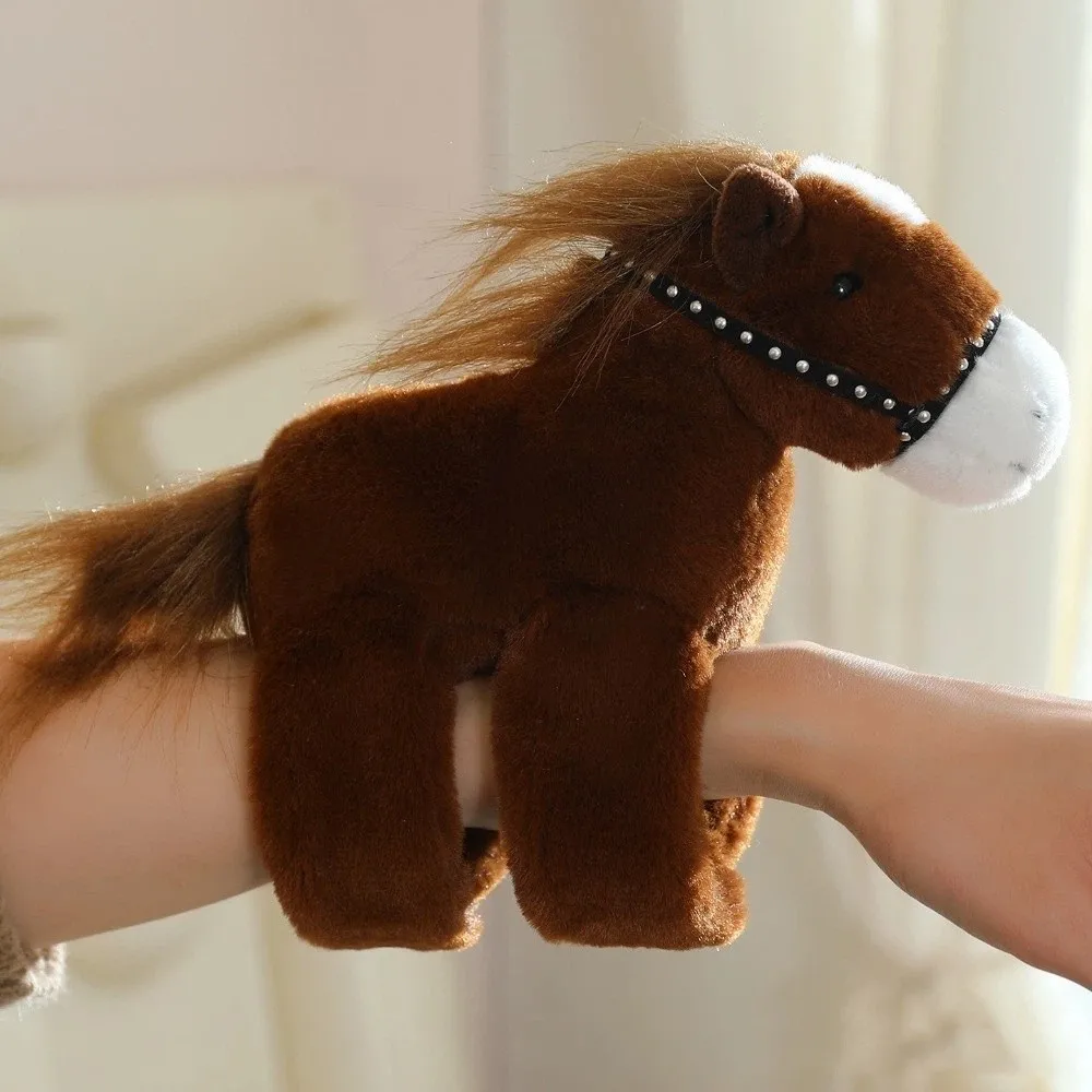 

Cute Simulation Horse Wrist Band Soft Novelty Horse Spinning Tail Cartoon Pony Slap Bracelet
