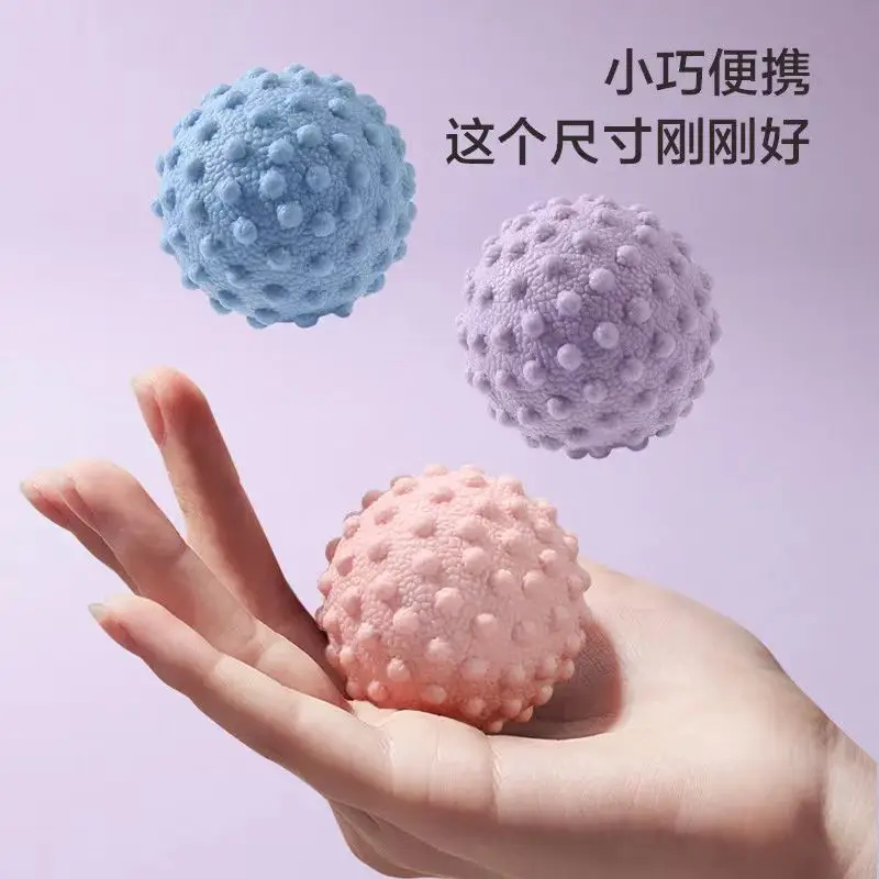 Portable Soft Spiky Massage Ball For Muscle Relaxation Foot Back Trigger Point Therapy Yoga Fitness Exercise Adults 3 Colors