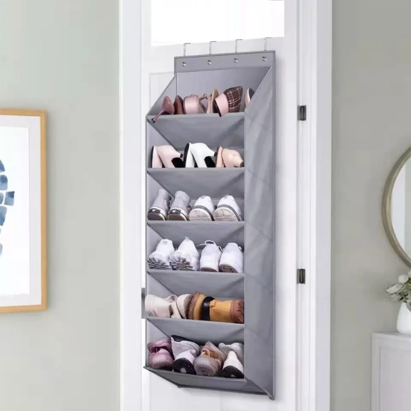 Door Shoe Rack with Deep Pockets for Multi Pairs of Shoes Hanging Shoe Cabinet image 5