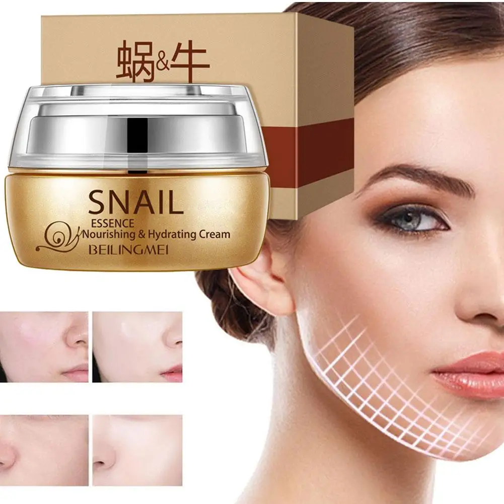 

Snail Essence Cream Tighten Anti-Aging Wrinkle Removal Skin Facial Care Tone 50g Skin Moisturizing Brightening W9M9