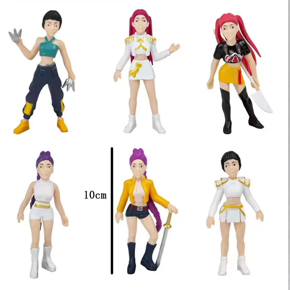新しいK-POPデモンハンターズフィギュアシリーズブラインドボックス、ダーピーズ・タイガー、ルミ、ミラ、ゾイ、スシー、フィギュアドール、ミニデコレーションモデルおもちゃ、女の子へのギフト