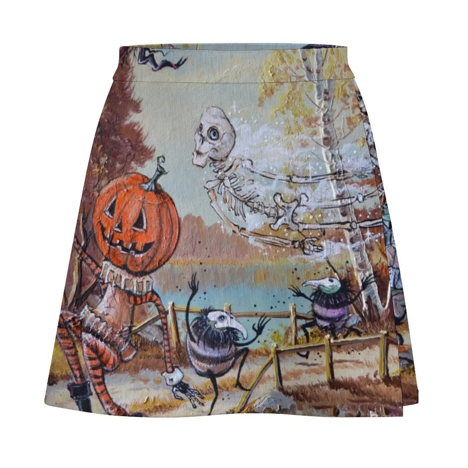 Hallowe'en Comes to Town Mini Skirt Summer women's clothing modest skirts for women cosplay skirts for womens 2025