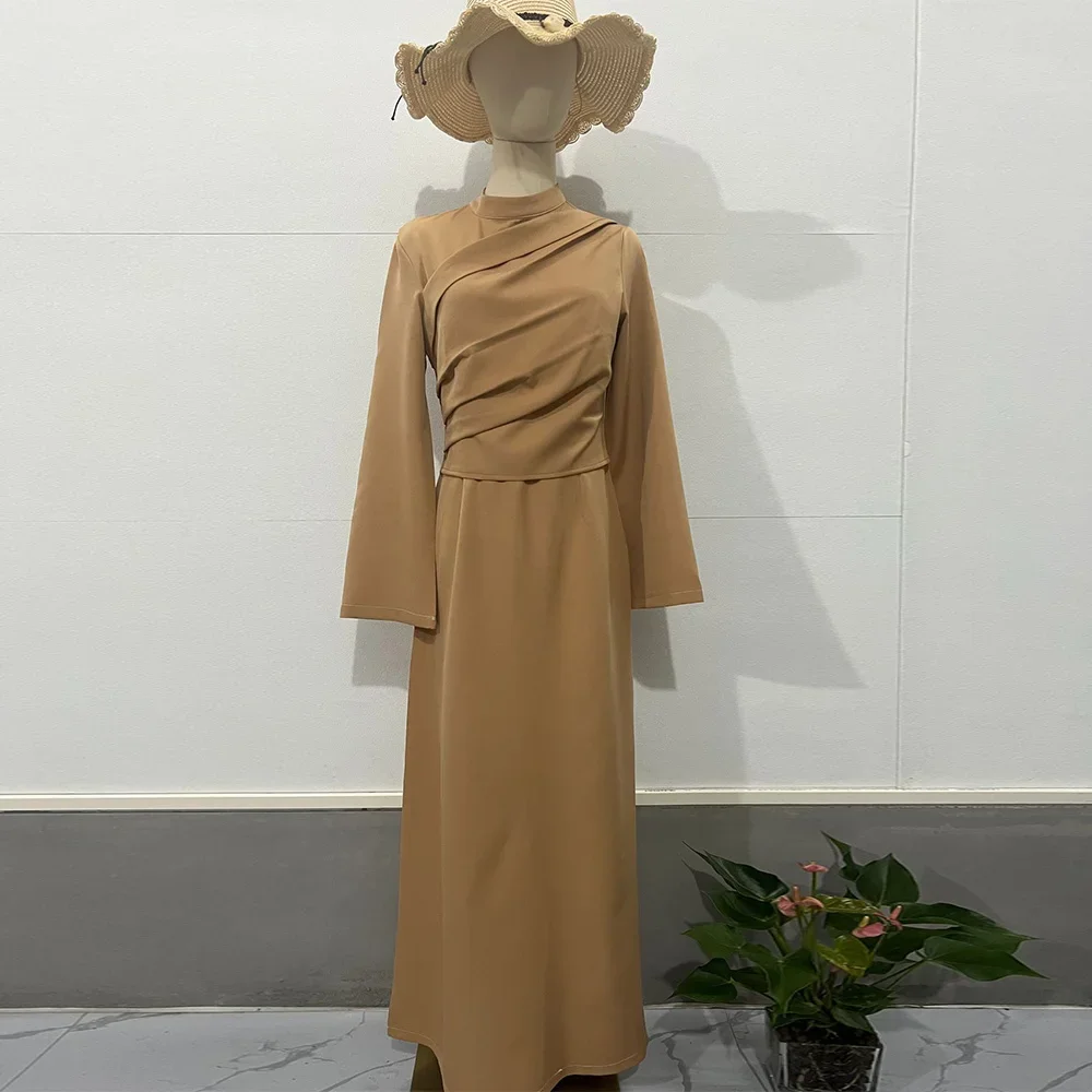 Eid Muslim Party Dress Satin Abaya for Women Slim Fit Split Sleeve Jalabiya Ramadan Long Dresses Woman Robe Vestidos Largos 2024