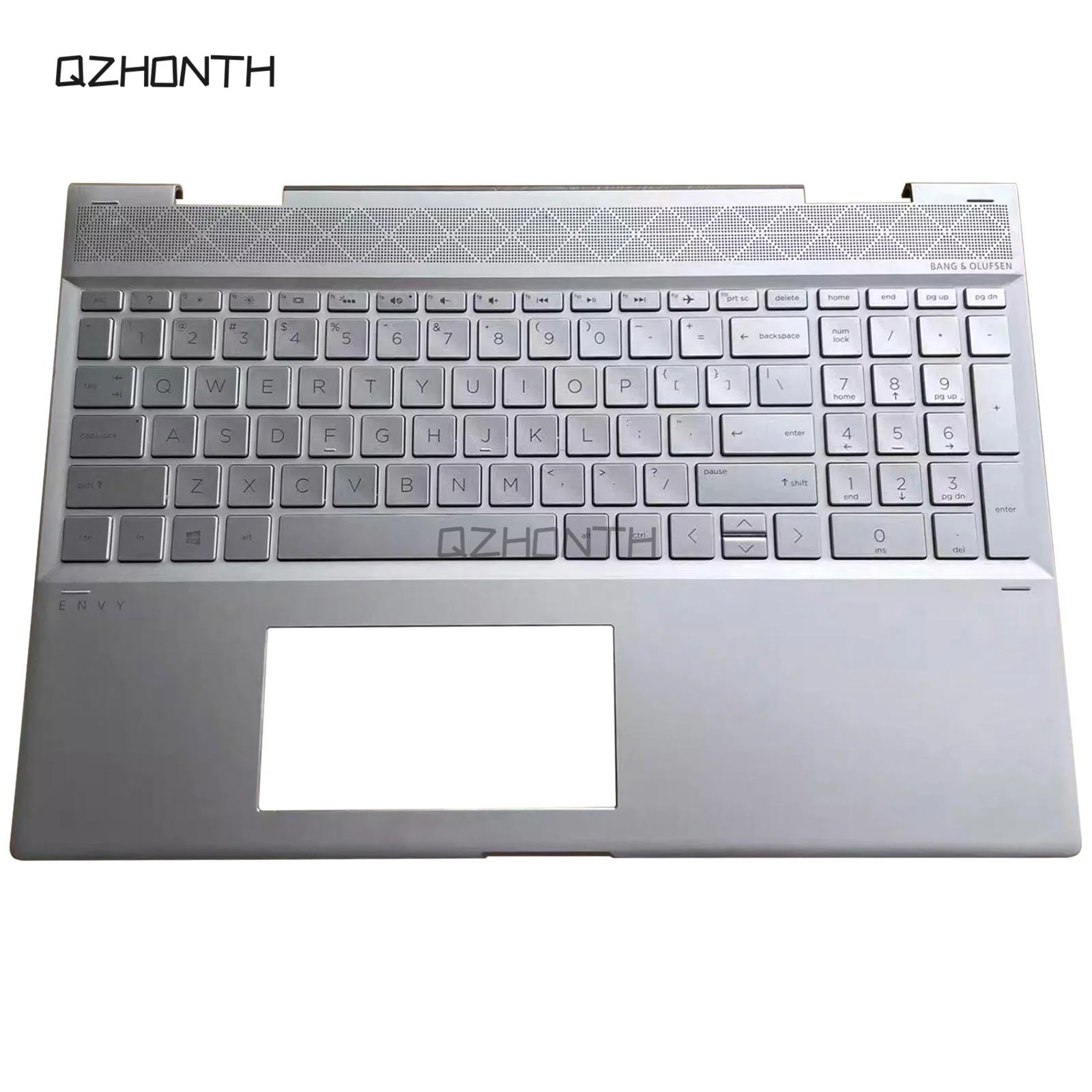 

New For HP ENVY X360 15-CN 15M-CN 15-CP Palmrest Upper Case with Keyboard (Silver Color) (with Fingerprint Hole)