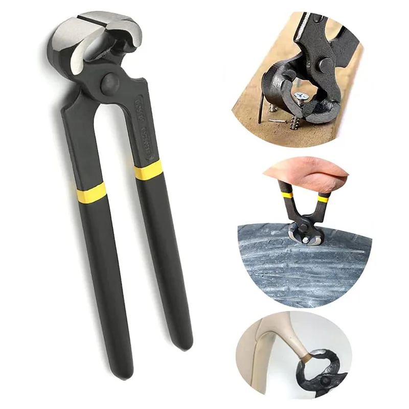 

6/8 inch Nail Puller & Remover Card Puller Pliers Flat Mouth Cattle Horse Hoof Clippers For Long Nail Labor-Saving Walnut Pliers