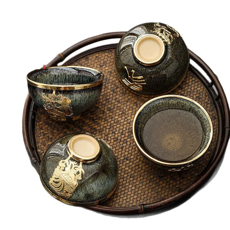 C X Zodiac Personal Single Cup Ceramic Tea Tasting Cup Kung Fu Tea Set Tea Bowl
