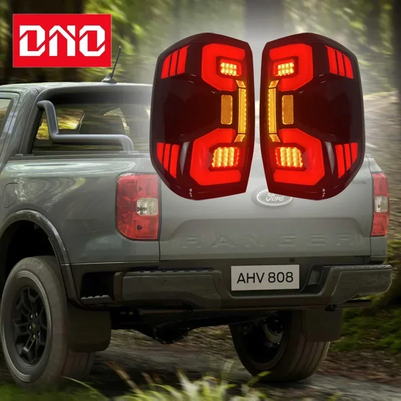 

Автомобильные светодиодные задние фонари 12 В для Ford Ranger T9 2022 2023 Авто задние ходовые огни Тормозной задний динамический указатель поворота Автомобильные задние фонари