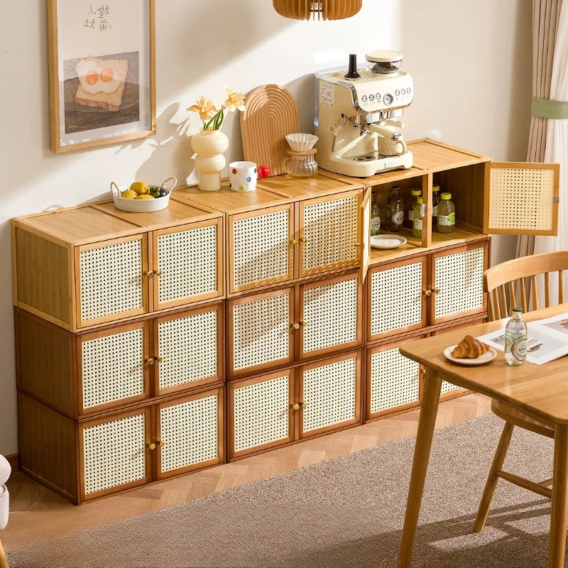 Stackable Storage Cabinet Modular Organizer Box Household Living Room Toy Snack Holder Space Saving Home Organizing Furniture