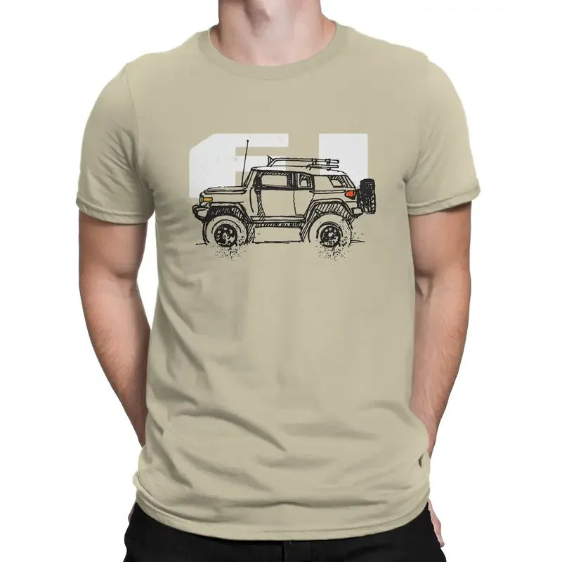 FJ Off Road T Shirt for Men Cotton Hipster T-Shirts Crewneck Cruiser Tees Short Sleeve Tops Printing