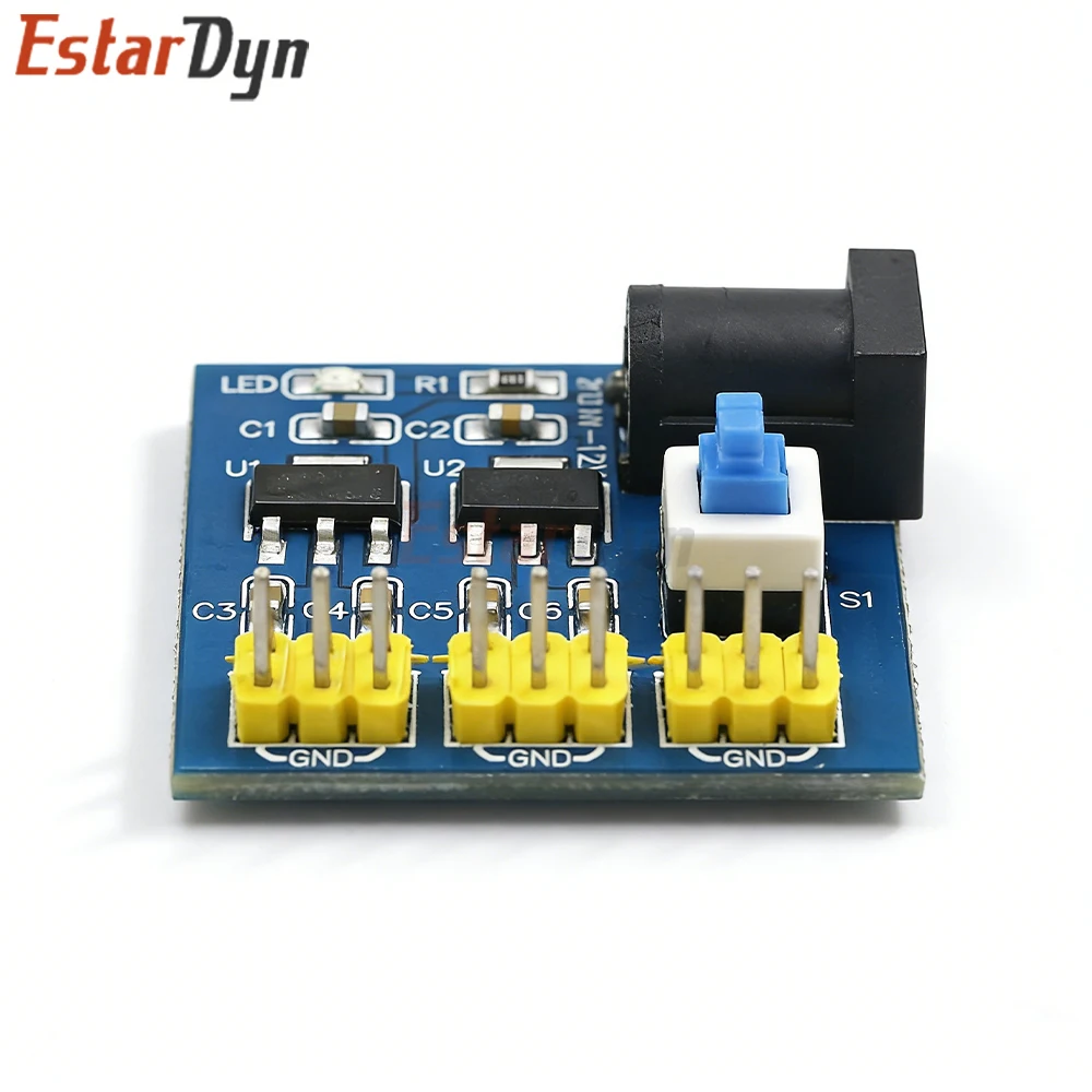 12V to 3.3V/5V Dual Output Buck Converter Step-Down Power Supply Module, 95% High Efficiency