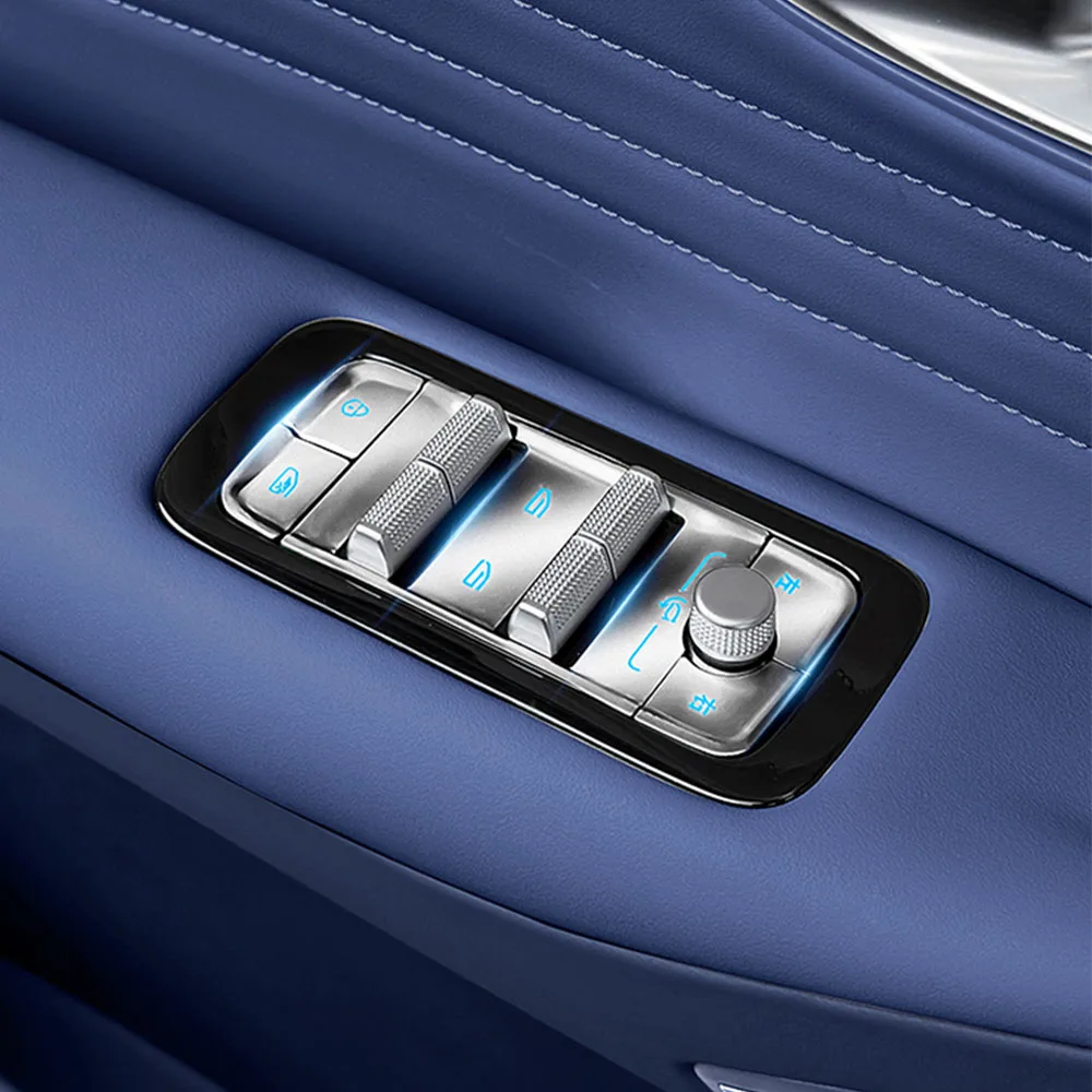 

Для Geely EX5 Galaxy E5 2024 2025 2026, панель подъема окна, кнопка, наклейка, модификация, центральная кнопка управления, металлический патч