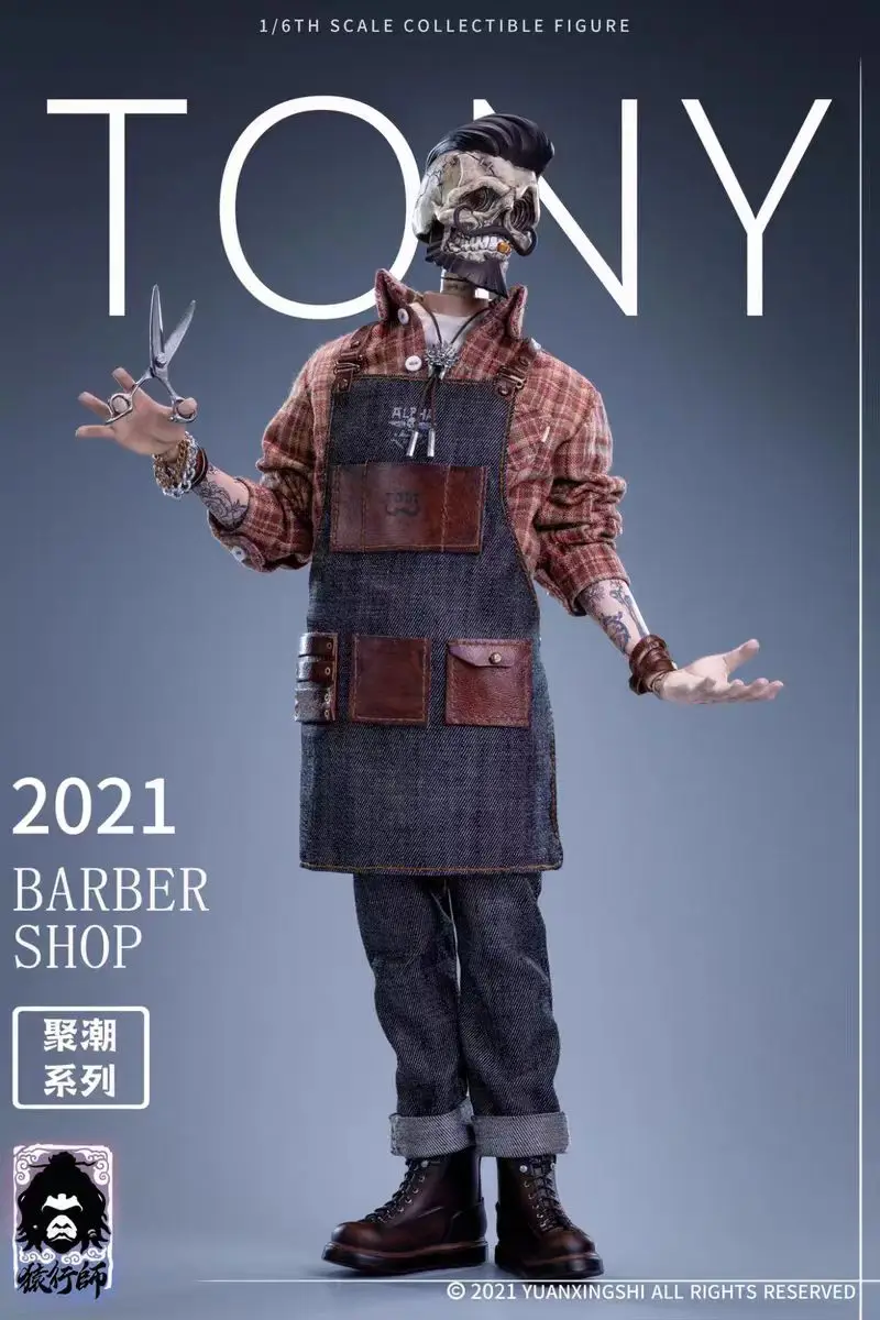 

YUANXINGSHI JC-001 Oil Head Barber Tony, модель фигурки в масштабе 1/6, игрушка