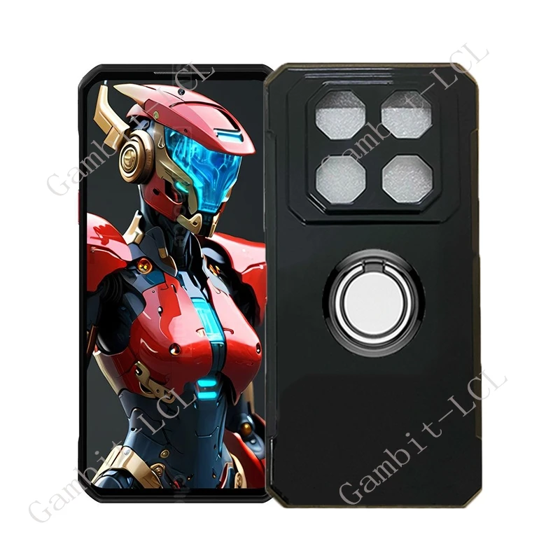 For Oukitel WP60 WP 60 2025 7.2" Back Ring Holder Bracket Phone Cover TPU Soft Silicone Case On OukitelWP60