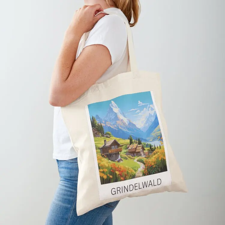 

Grindelwald, Switzerland Tote Bag hand bag cute pouch bag Big Cloth bags