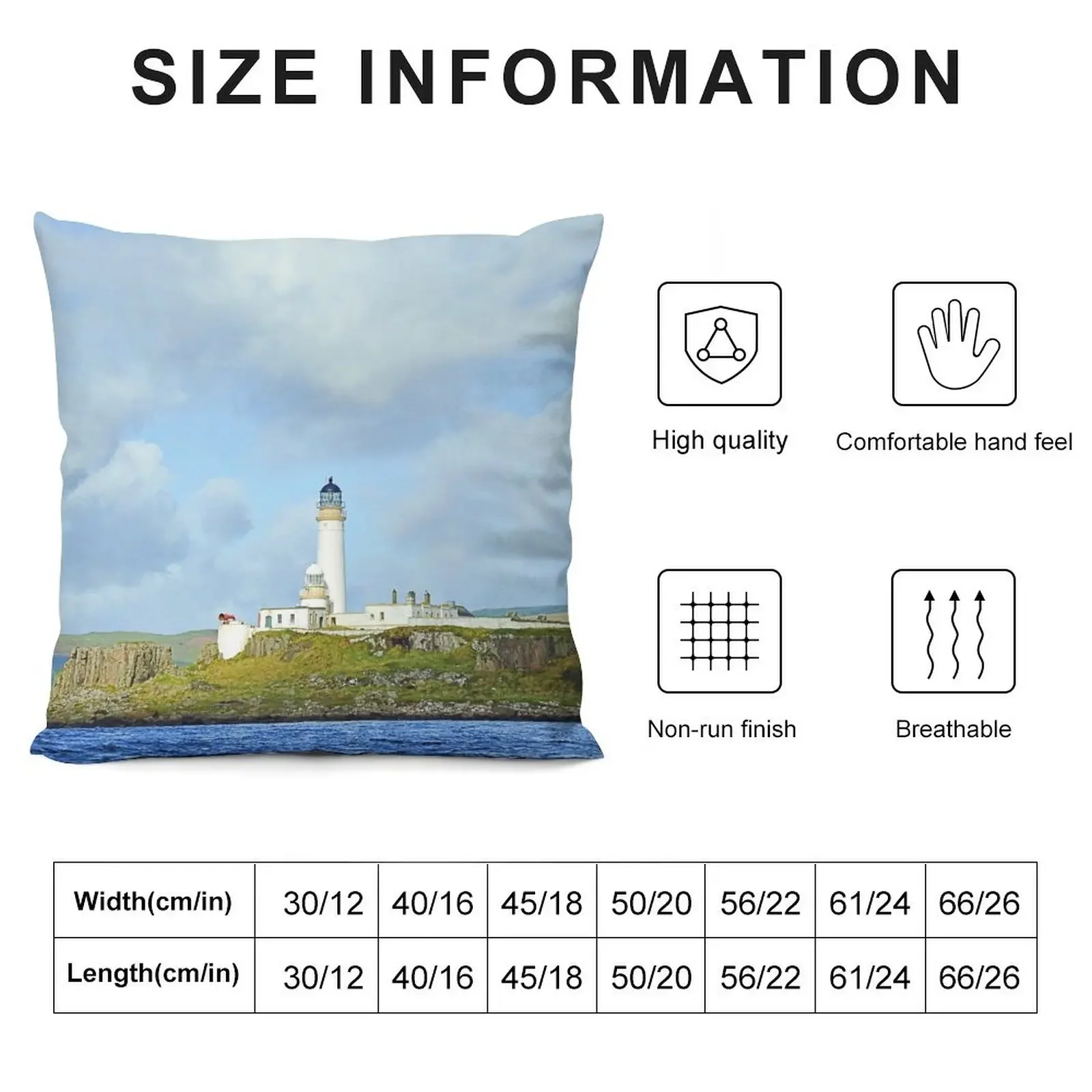 Pladda Isle Lighthouse Scotland Throw Pillow Luxury Sofa Cushions Marble Cushion Cover pillow