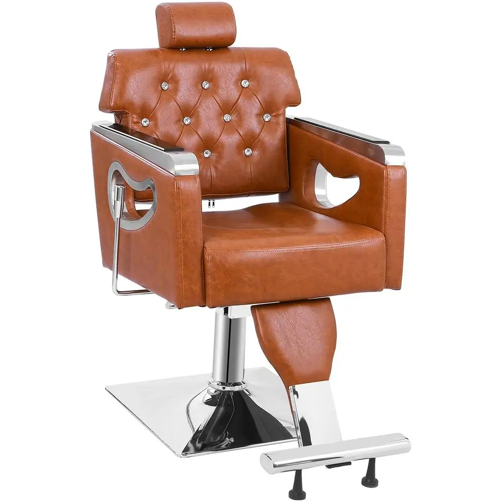 

Винтажное гидравлическое парикмахерское кресло с регулируемой спинкой для универсального использования в салонах