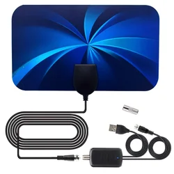 New HDTV Digital Antenna TV Receiver Indoor Digital Antenna With Amplifier Booster DVB-T/T2 Signal Receiving High Gain Aerial