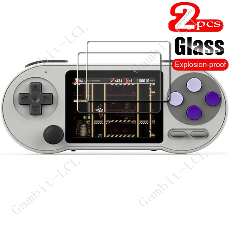 2 uds para DATA FROG SF2000 reproductor de juegos de 3 pulgadas Protector de vidrio templado en DATAFROG SF 2000 9H HD cubierta de película protectora de pantalla