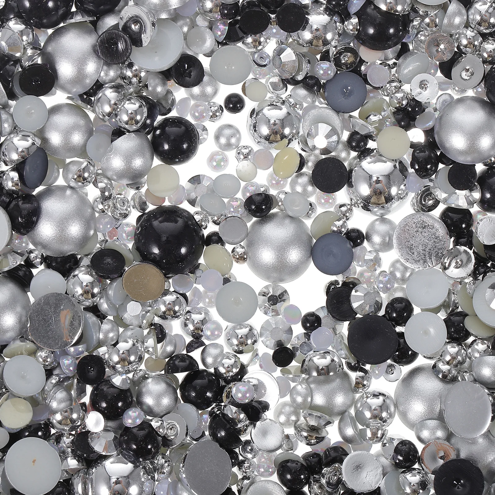 

1 пакет, полукруглая смола, жемчуг, имитация бриллианта, аксессуары для дизайна ногтей с плоской задней частью, принадлежности для маникюра, сделай сам, смола, жемчужный декор для ногтей