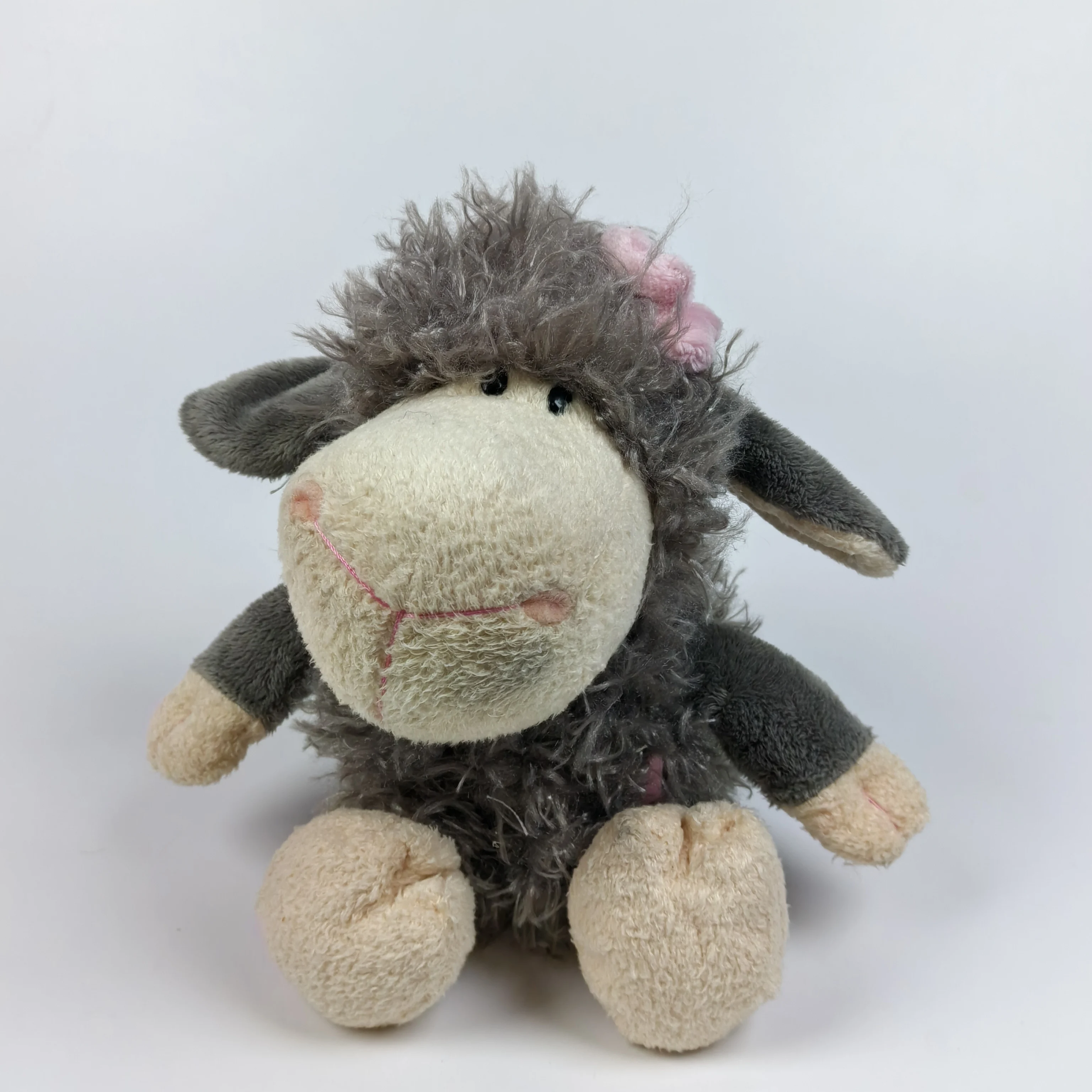 25-35cm Grey Sheep Fluffy Hair Super Soft Plushies Doll Stuffed Animals Long Plush  Baby Appease Doll Toy For Kids Gift