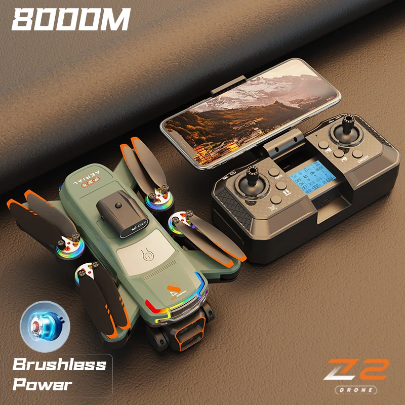 

Z2 Outdoor Drone Professional Servo Gimbal 4K HD Dual Camera Brushless Foldable LCD Screen Control RC Optical Flow Quadcopter