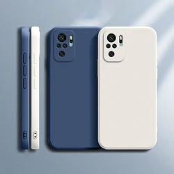 Coque Square Phone Case for Xiaomi Redmi Note 10 Pro Max 10S 1Original Funda Note10 S 4G Liquid Silicone Soft Back Cover Case