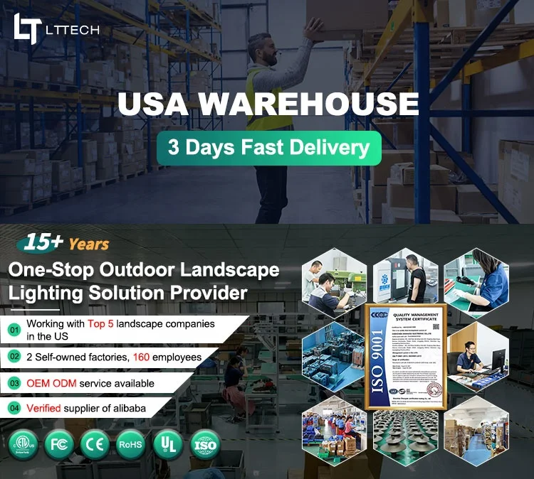 USA Warehouse Schnelle Lieferung Messing-LED-Downlight für Landschaftsbeleuchtung