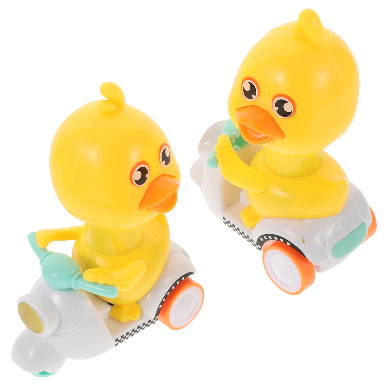 

2 PCS Little Yellow Duck Back to Power Car Early Learning Toy Pull Pull-Back Model Kids Educational Baby Toys
