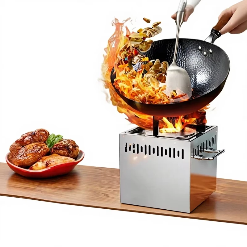 Portable outdoor wood-burning stove Model 003 Coal/wood fuel, small carbon stove for rural household use