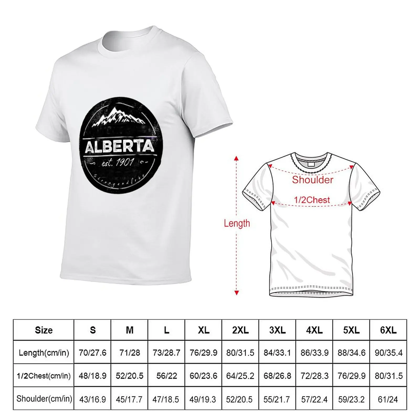 Alberta Emblem T-Shirt cotton t shirts high quality man t shirt graphic