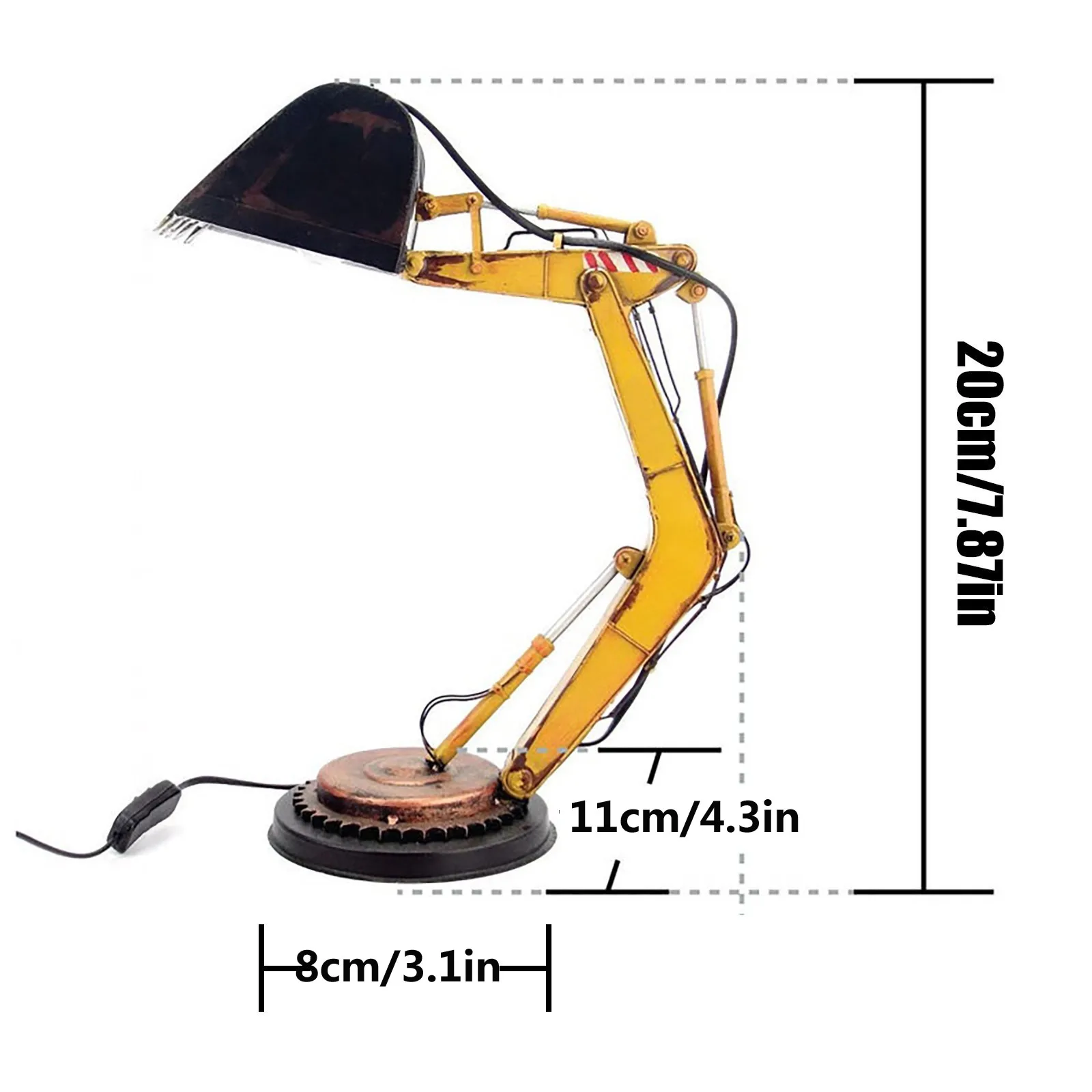 Digger Desk Lamp Unique Table Lamp, LED Night Light, Kids Sleep Accompany Night Light For Bedroom Office Desktop Lamp