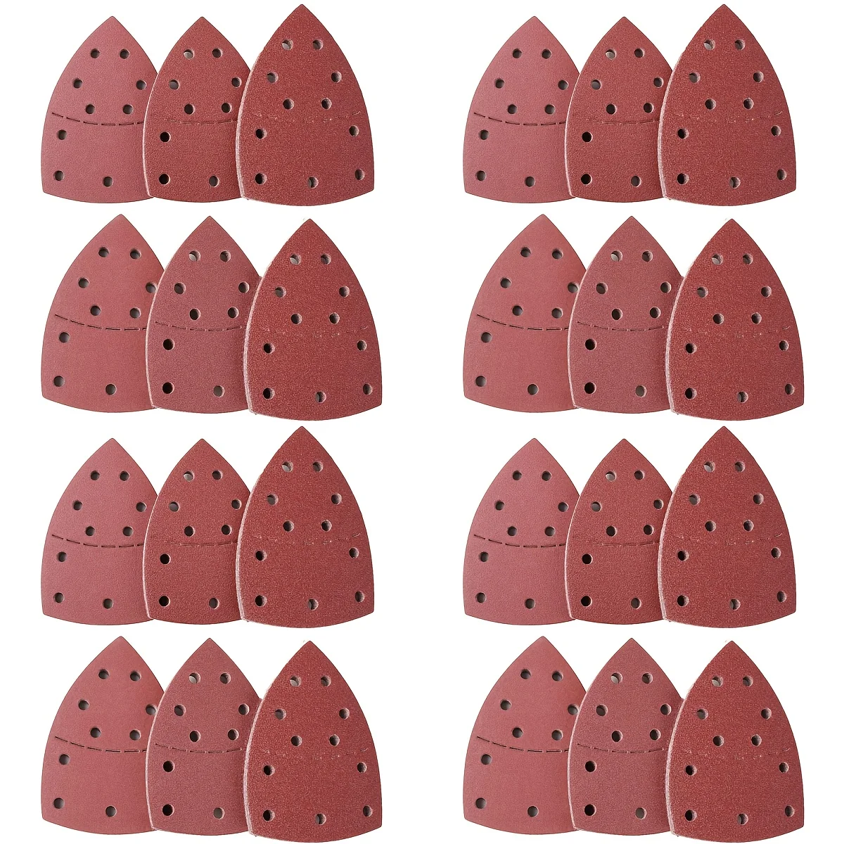 

70 шт., комплект наждачной бумаги с треугольными 11 отверстиями, специальная разделительная форма, можно использовать для удаления ржавчины, шлифовки и других целей.