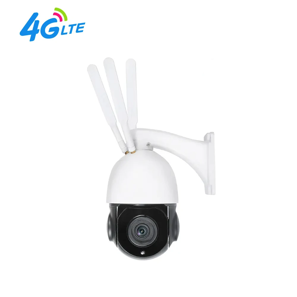5MP 8MP 20X Optical Zoom Outdoor Wireless Surveillance Camera 4G Sim Card Lte Cctv Security Solar Power PTZ Camera