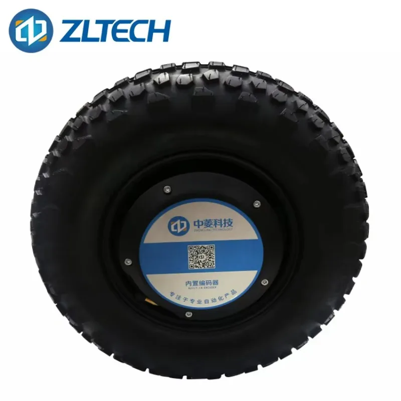Low Speed High Torque 15inch 24V 48V 800W 15N.m 1024 Encoder Brushless AGV DC Wheel Hub Servo Motor for Inspection Robot view 6