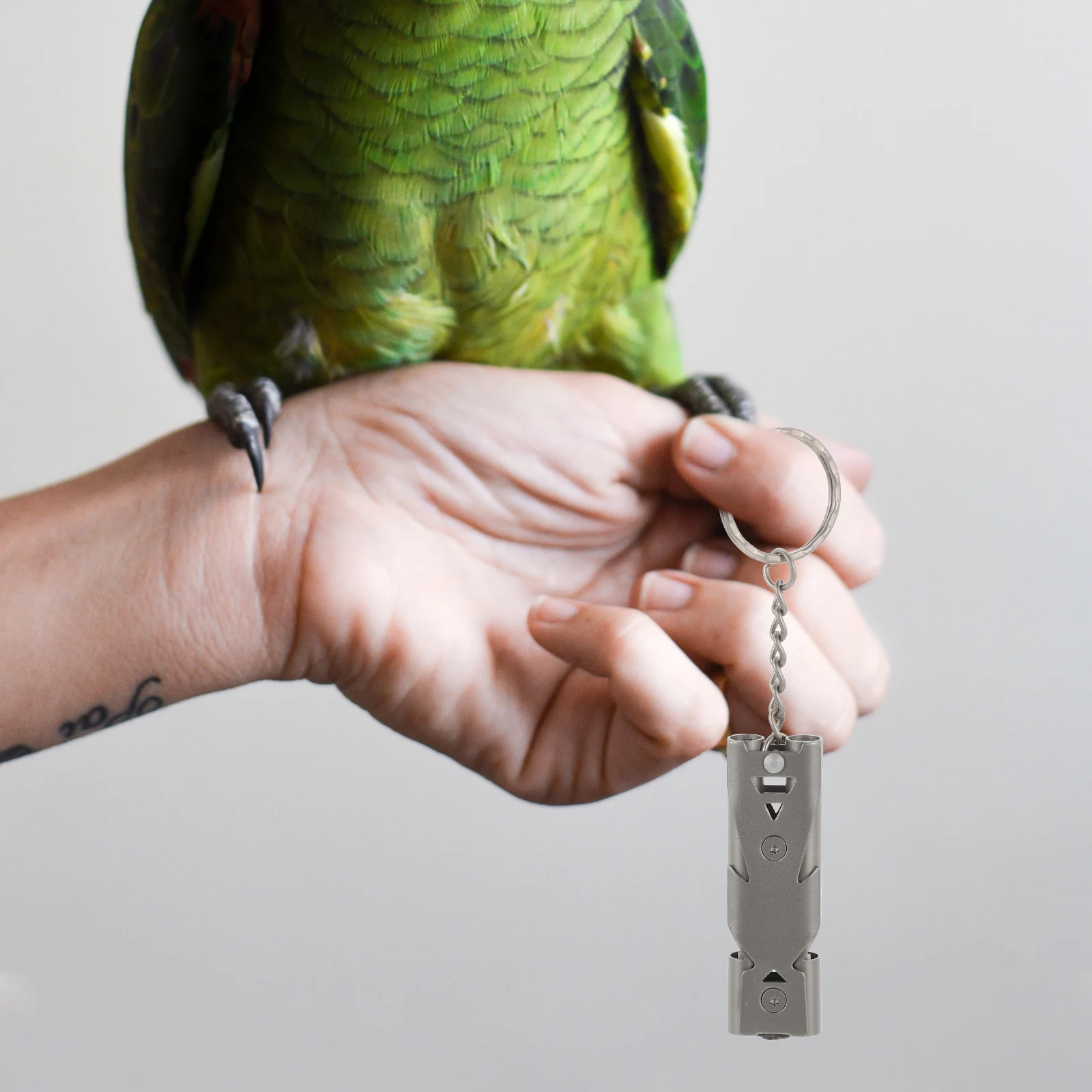 

Stainless Steel Bird Whistle for Cage Accessories Portable Training Supplies Safe Practical Pigeon Outdoor Use