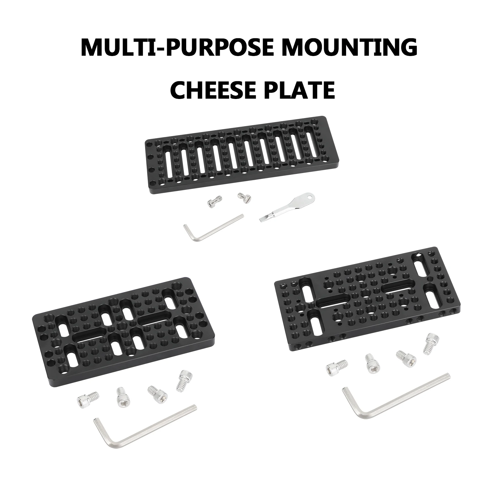 KAYULIN Multi-Purpose Mounting Cheese Plate With ARRI Accessory Mounts & 1/4