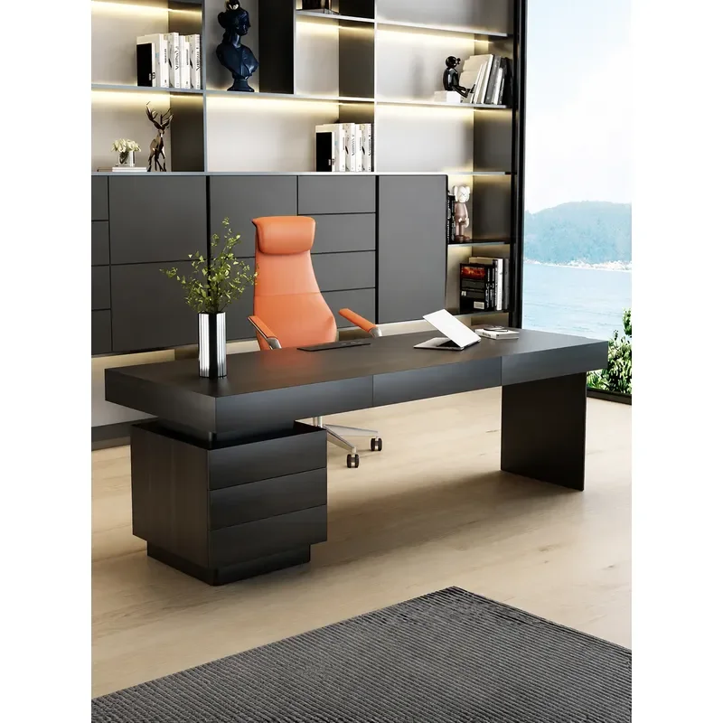 Modern Simple Living Room Desk Household Study Computer Desk Desktop Office Table with Advanced Sense Light Luxury Style