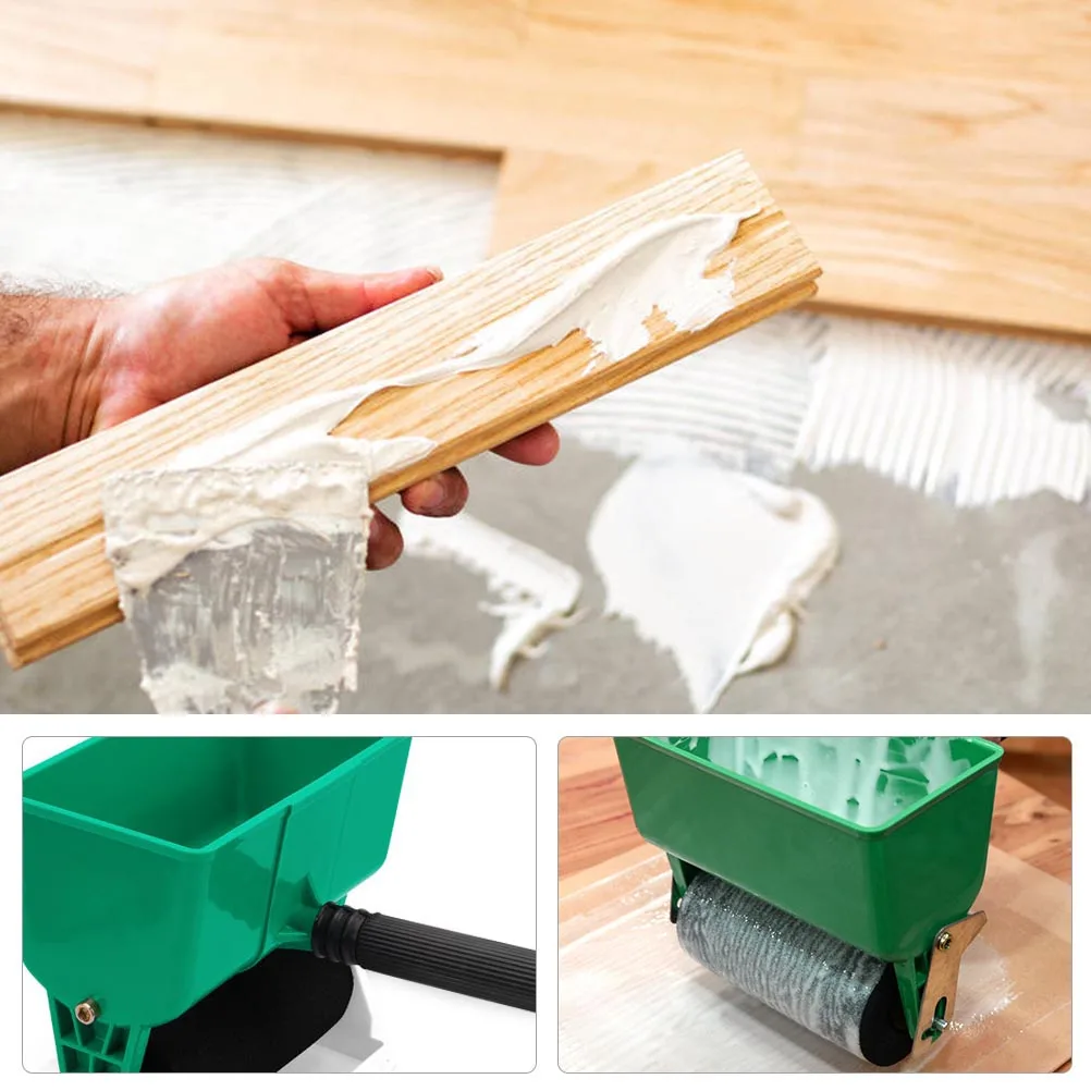 

Glue Manual Applicator 2 Rollers 1 Base 15cm Width H held Adhesive Spreader DIY Plastic Tool Reusable ABS Aluminum Core