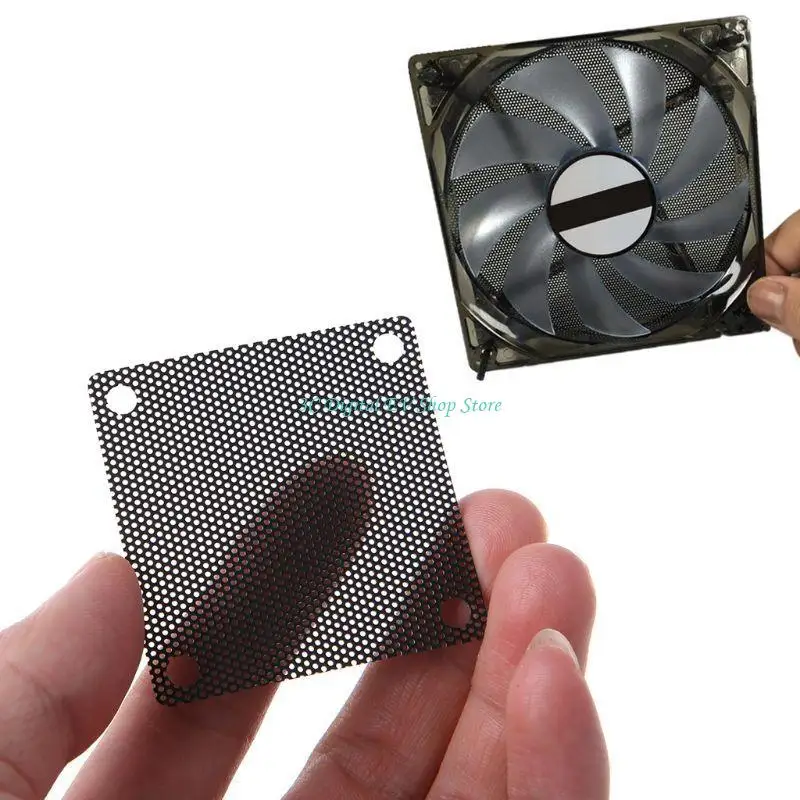 E74D 5 Pieces 50mmx50mm Computer Chassis Fan Dust Filter Mesh PVC Computer PC for Case Fan Dust Proof Filter Cover Grills Bla