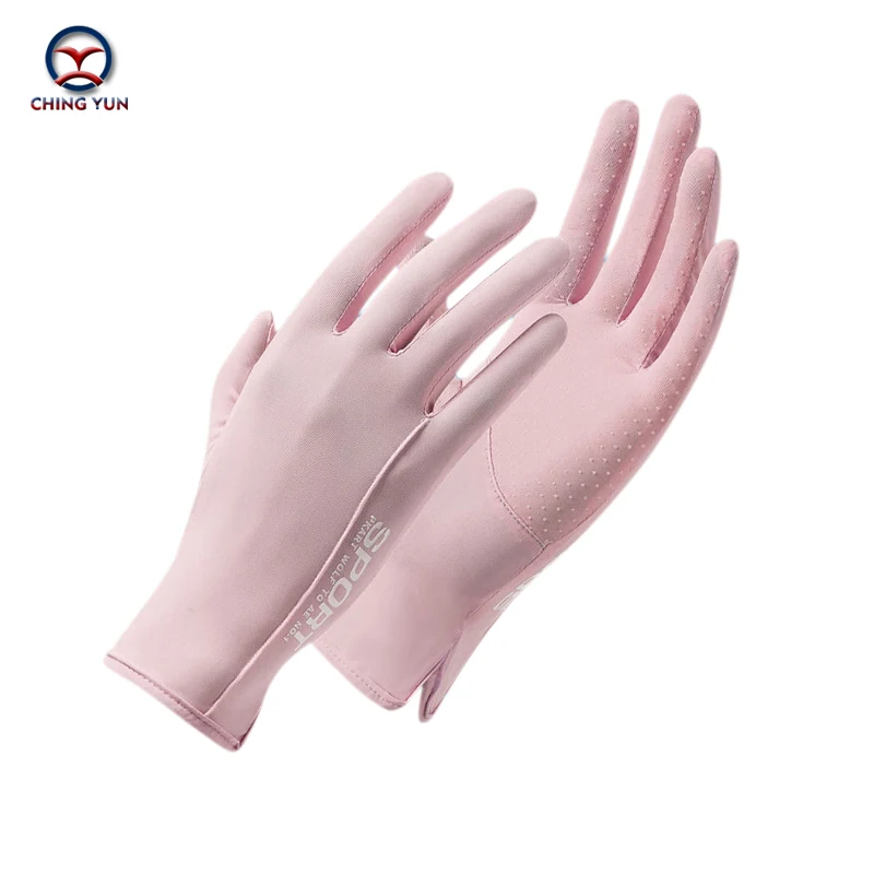 

New Women Sunscreen protection gloves ice thin gloves summer UV resistant two finger cool breathable mesh driving non-slip Glove