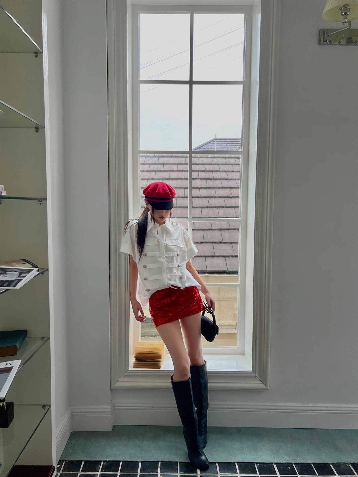 

HYTEMOLY Сексуальная, привлекательная, облегающая красная короткая юбка с пайетками, подчеркивающая талию и бедра, для модных девушек